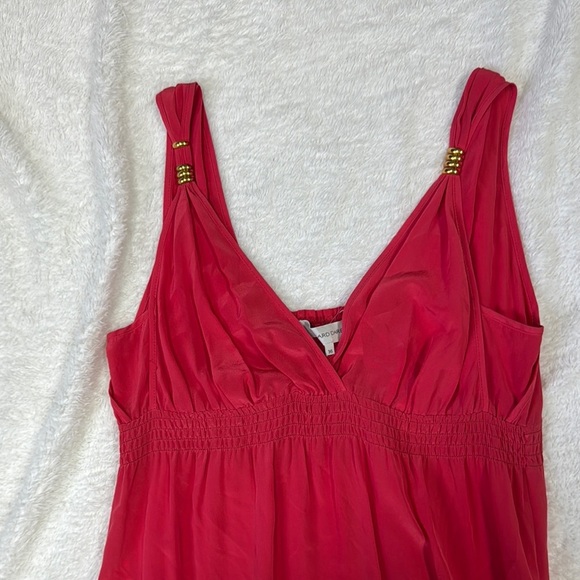 Gerard Darel Red Chemise Dress with Empire Waist - Picture 2 of 9